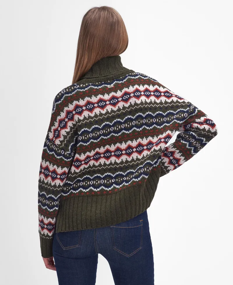 Barbour Ladies Helen Fair Isle Roll-Neck Jumper-3