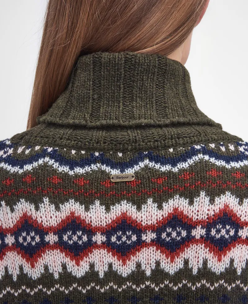 Barbour Ladies Helen Fair Isle Roll-Neck Jumper-5