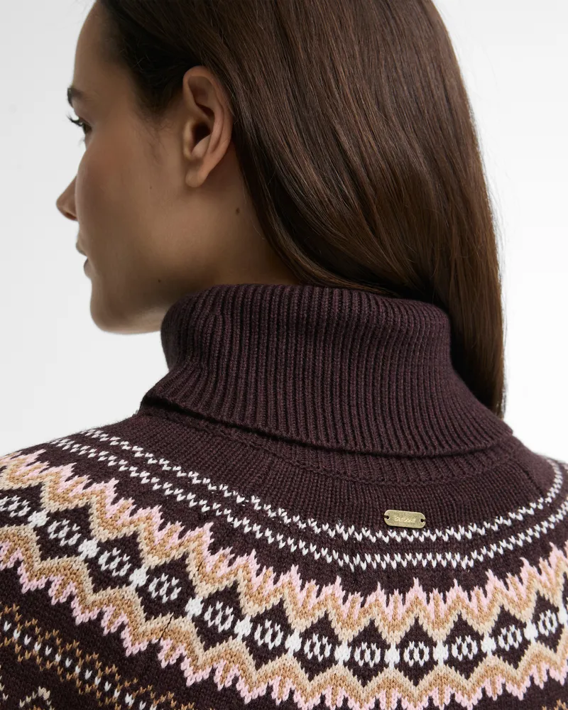 Barbour Women's Darwen knitted Jumper Seal Brown-4