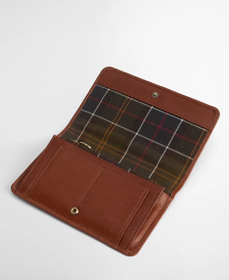 Barbour Katrine Leather Medium Purse Brown-4