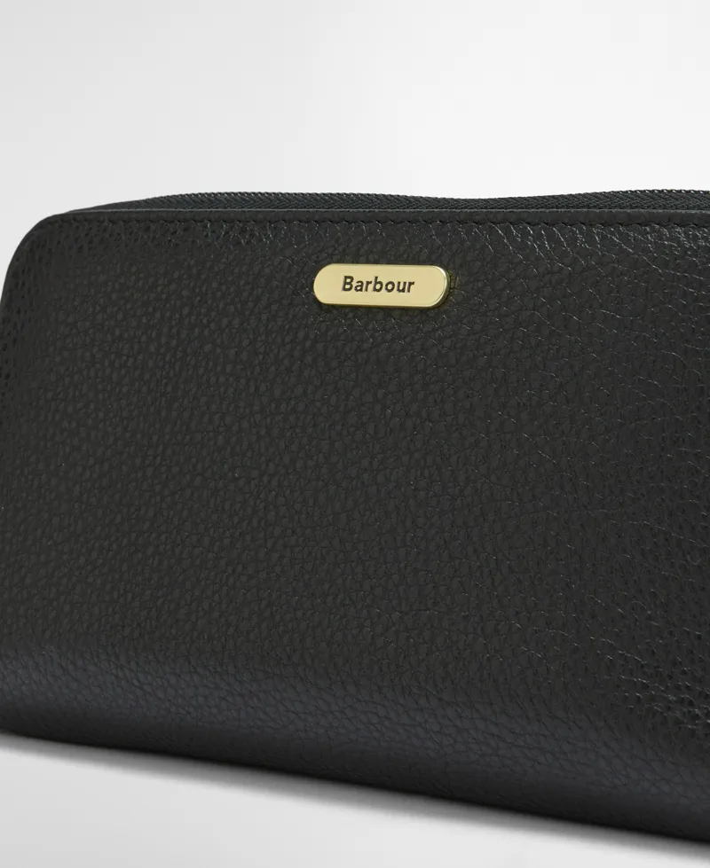 Barbour Birch Leather Matinee Purse Black-3