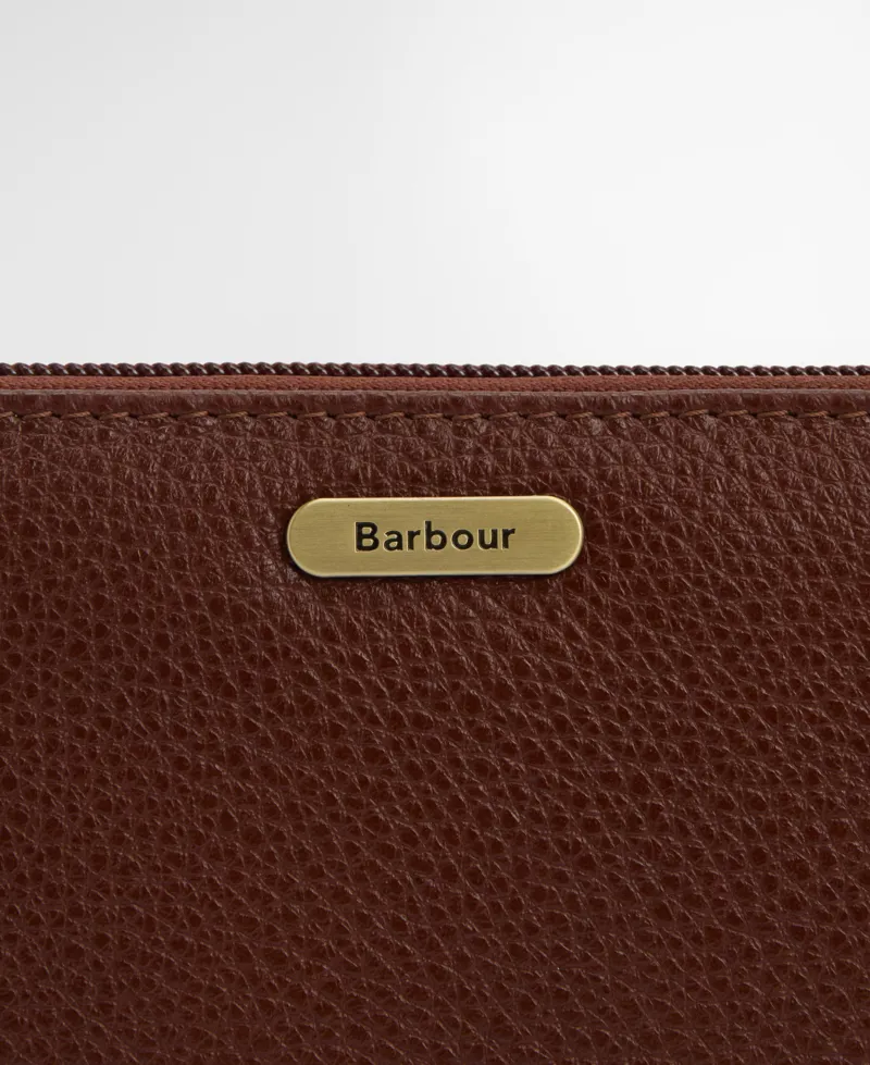 Barbour Birch Leather Matinee Purse Brown-5