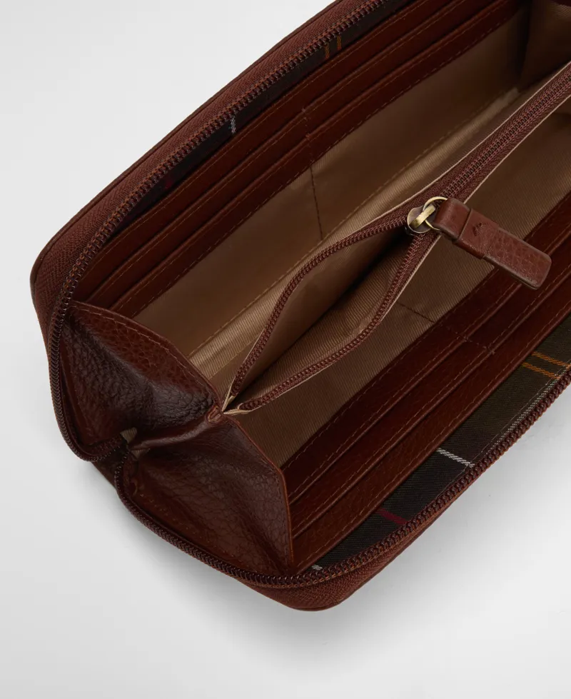 Barbour Birch Leather Matinee Purse Brown-1