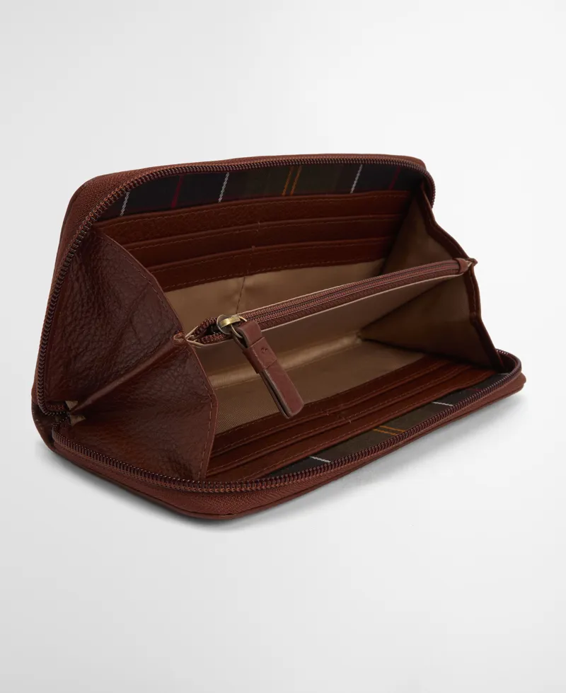 Barbour Birch Leather Matinee Purse Brown-2