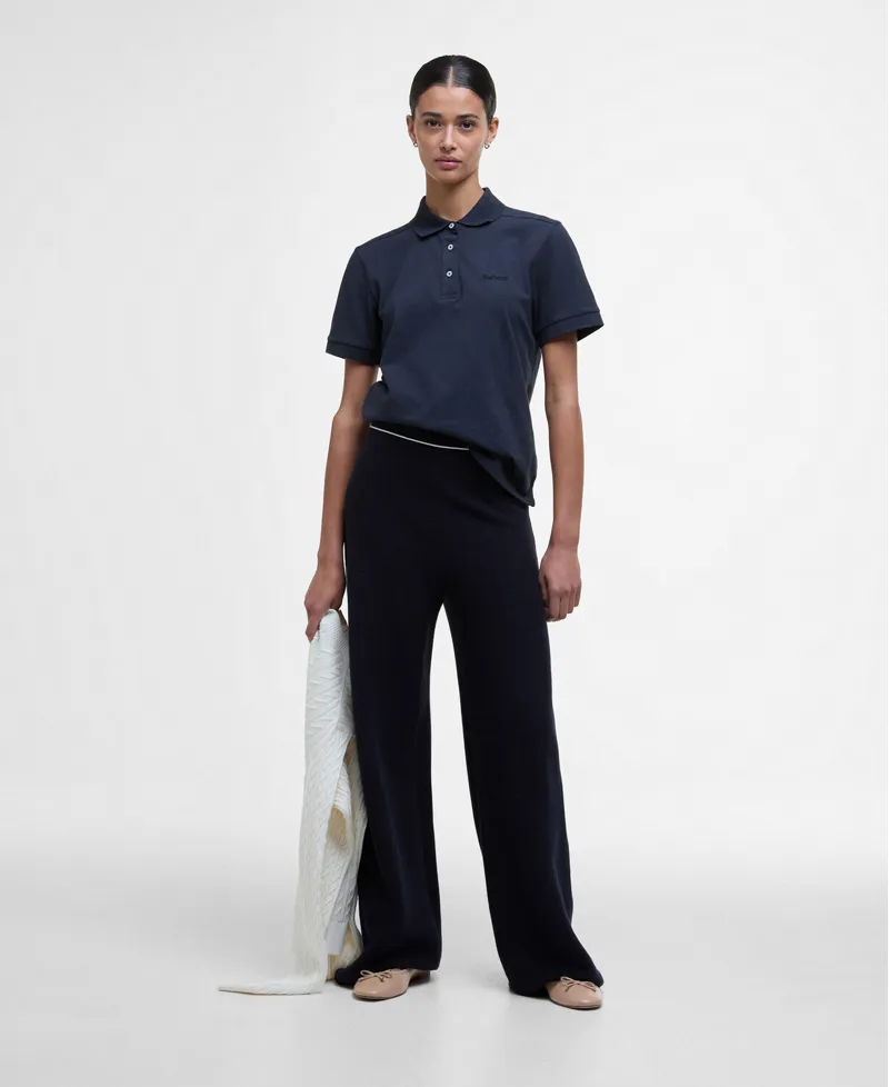 Barbour Womens Bowford Polo Top Navy-1