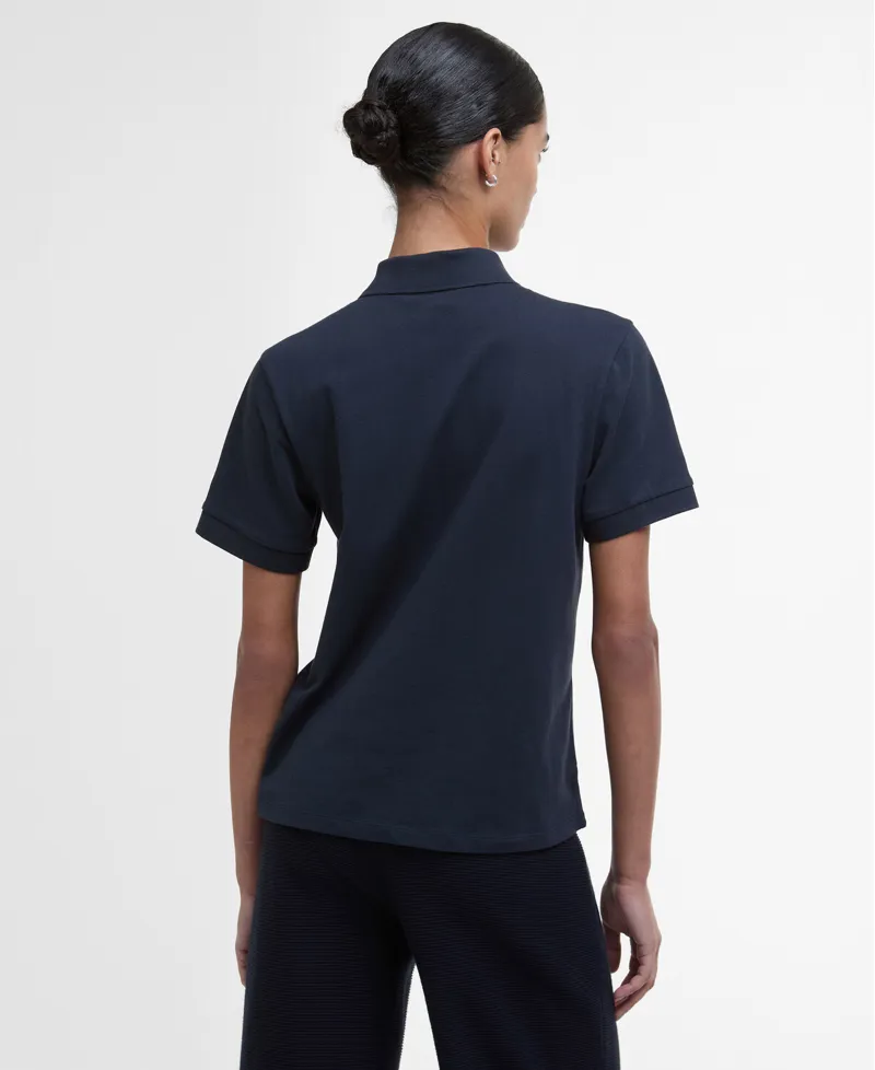 Barbour Womens Bowford Polo Top Navy-2