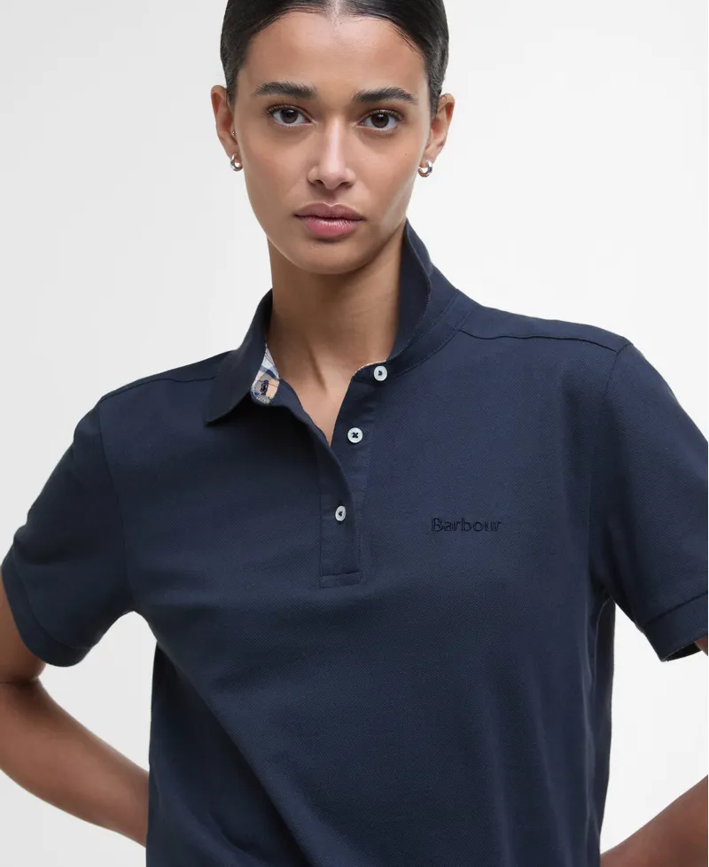 Barbour Womens Bowford Polo Top Navy-3