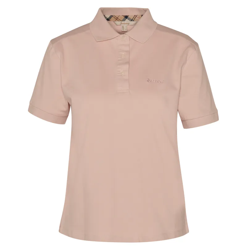 Barbour Womens Bowford Polo Top Primrose Pink-1