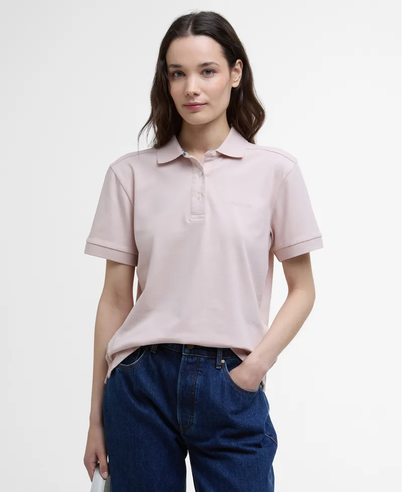 Barbour Womens Bowford Polo Top Primrose Pink