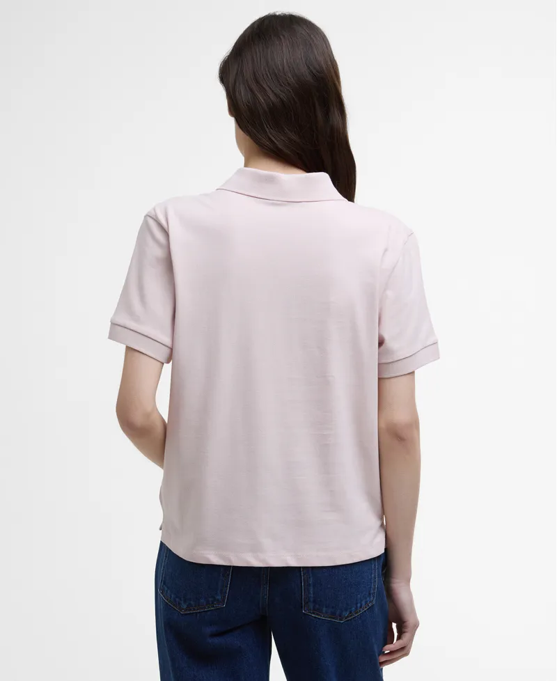 Barbour Womens Bowford Polo Top Primrose Pink-2