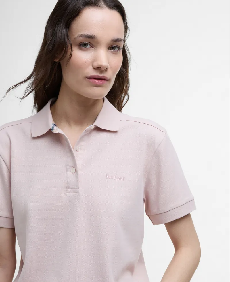Barbour Womens Bowford Polo Top Primrose Pink-3