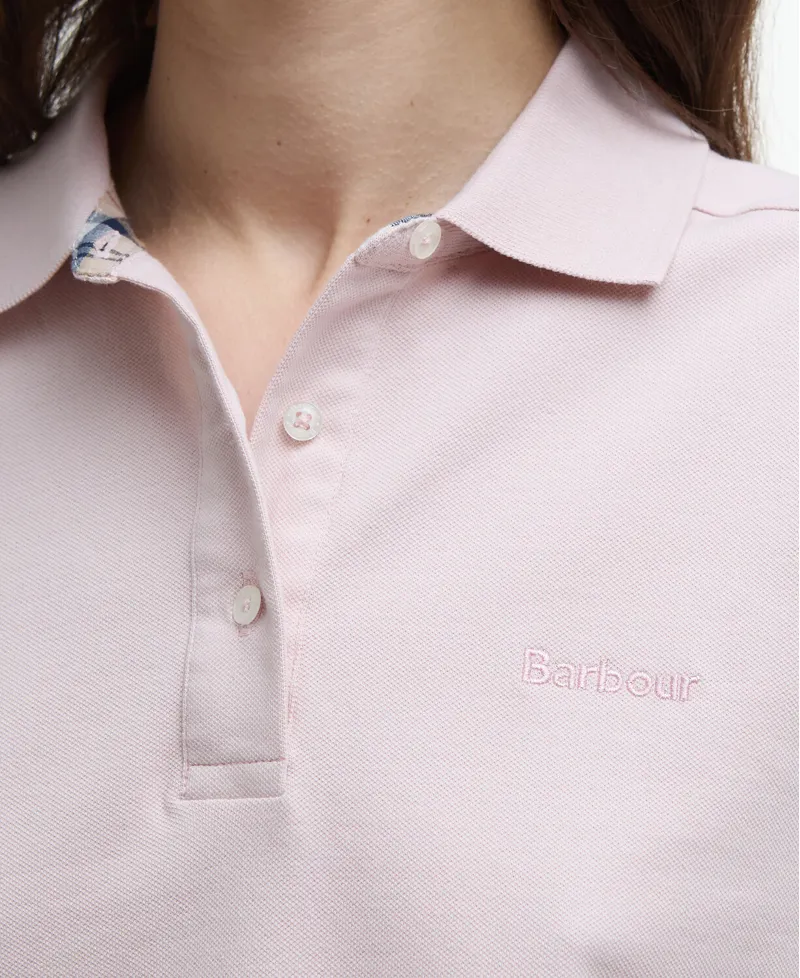 Barbour Womens Bowford Polo Top Primrose Pink-4