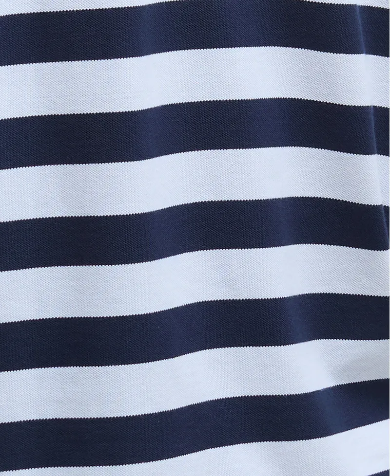 Barbour Ladies Ashbourne Stripe Polo Top Navy Stripe-6