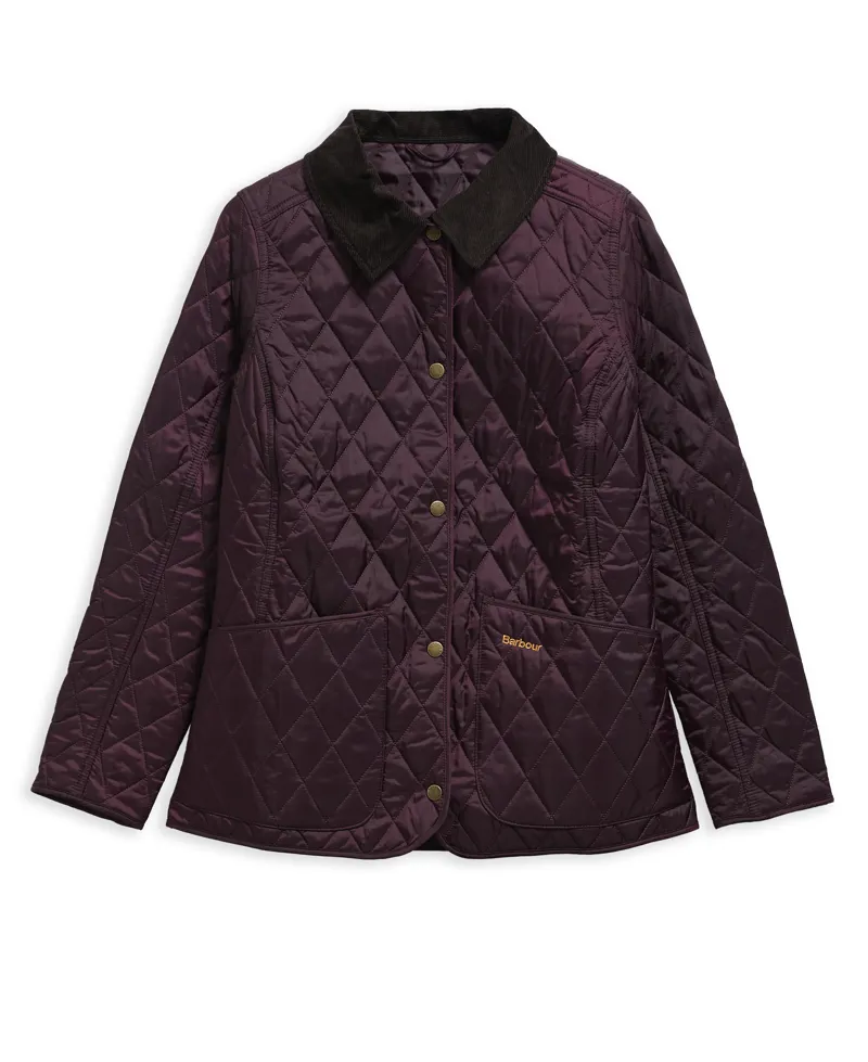 Barbour Ladies Annandale Quilt Jacket Black Cherry-1