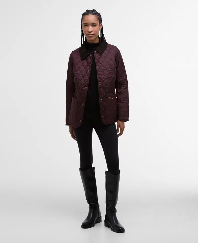 Barbour Ladies Annandale Quilt Jacket Black Cherry-3