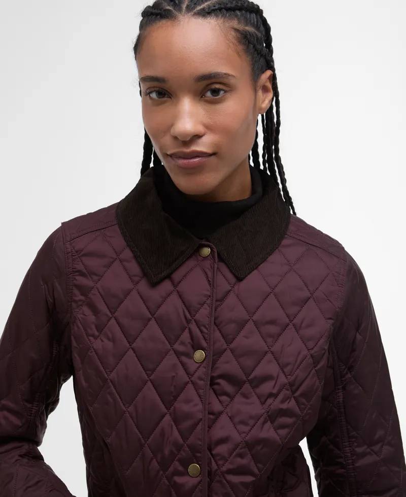 Barbour Ladies Annandale Quilt Jacket Black Cherry-4