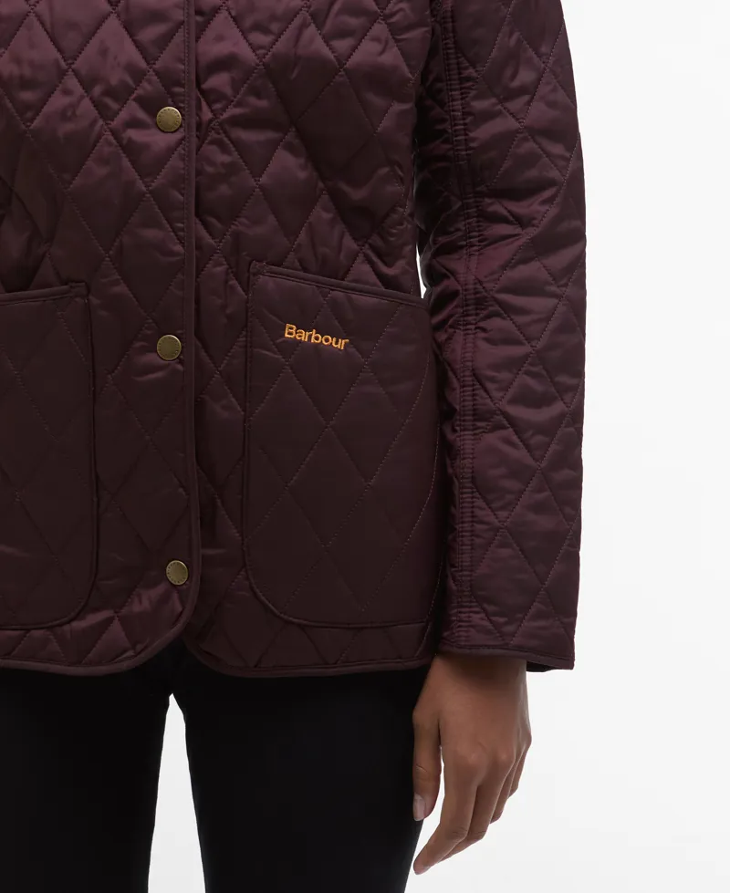 Barbour Ladies Annandale Quilt Jacket Black Cherry-5