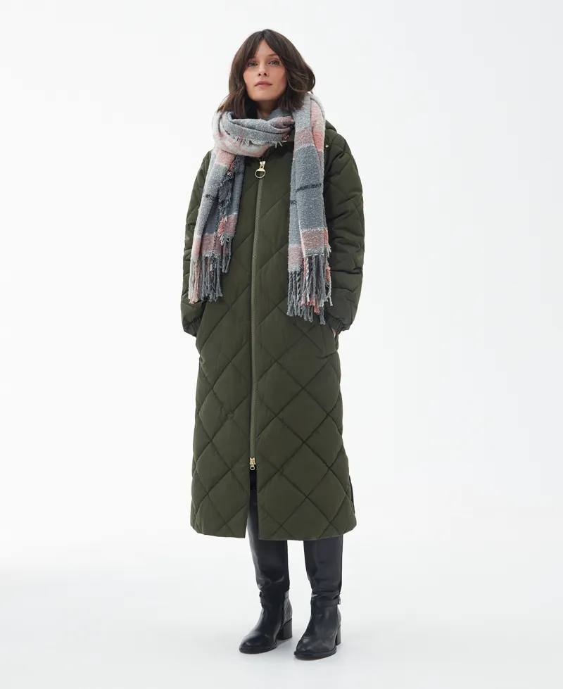 Barbour Boucle Scarf Pearl Grey-2