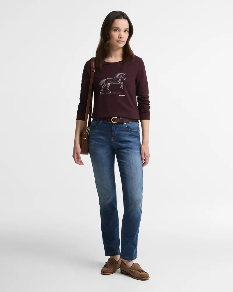 Barbour Womens Rosamund Long Sleeve T-Shirt Fig-2