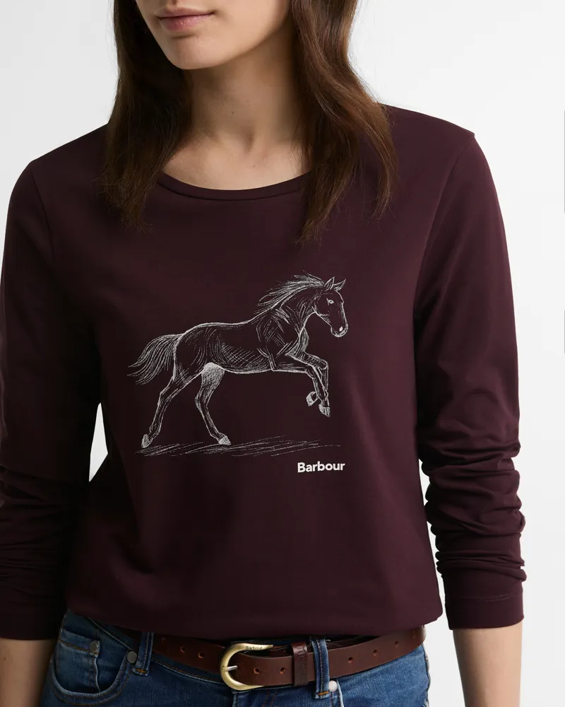 Barbour Womens Rosamund Long Sleeve T-Shirt Fig-4