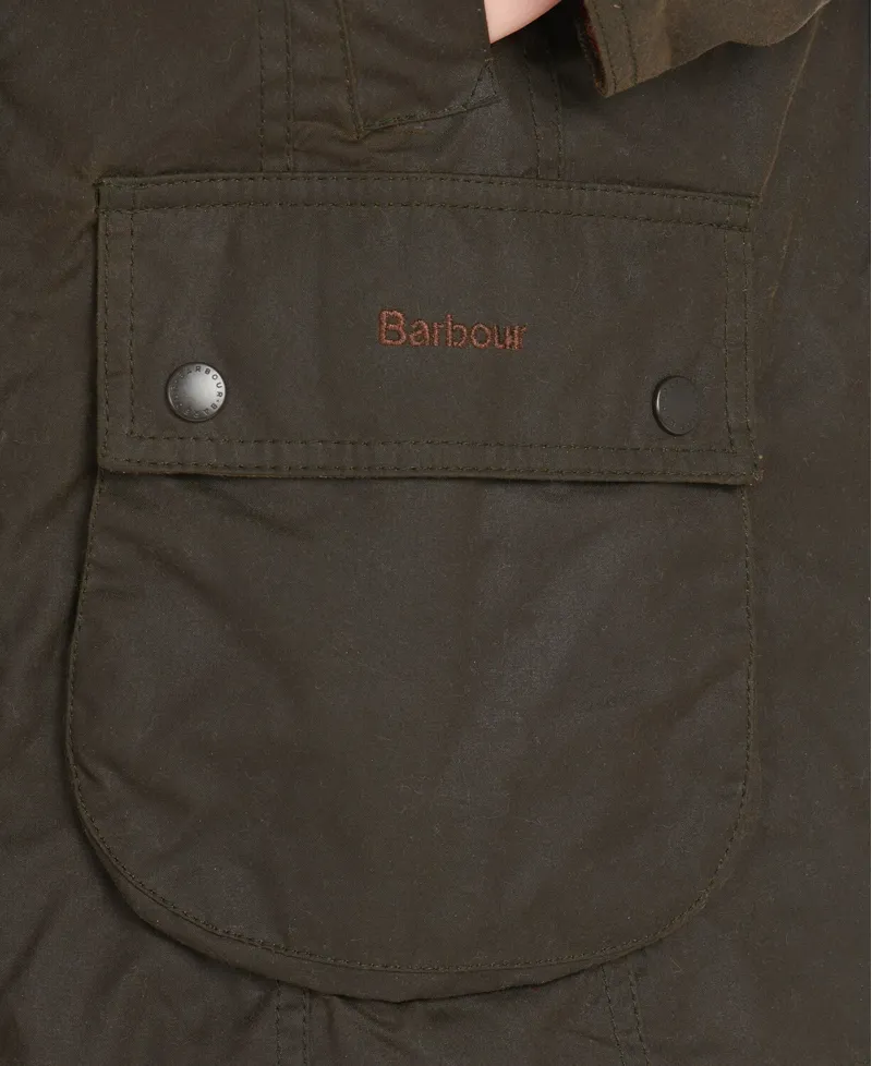 Barbour Ladies Classic Beadnell Wax Jacket Olive-6