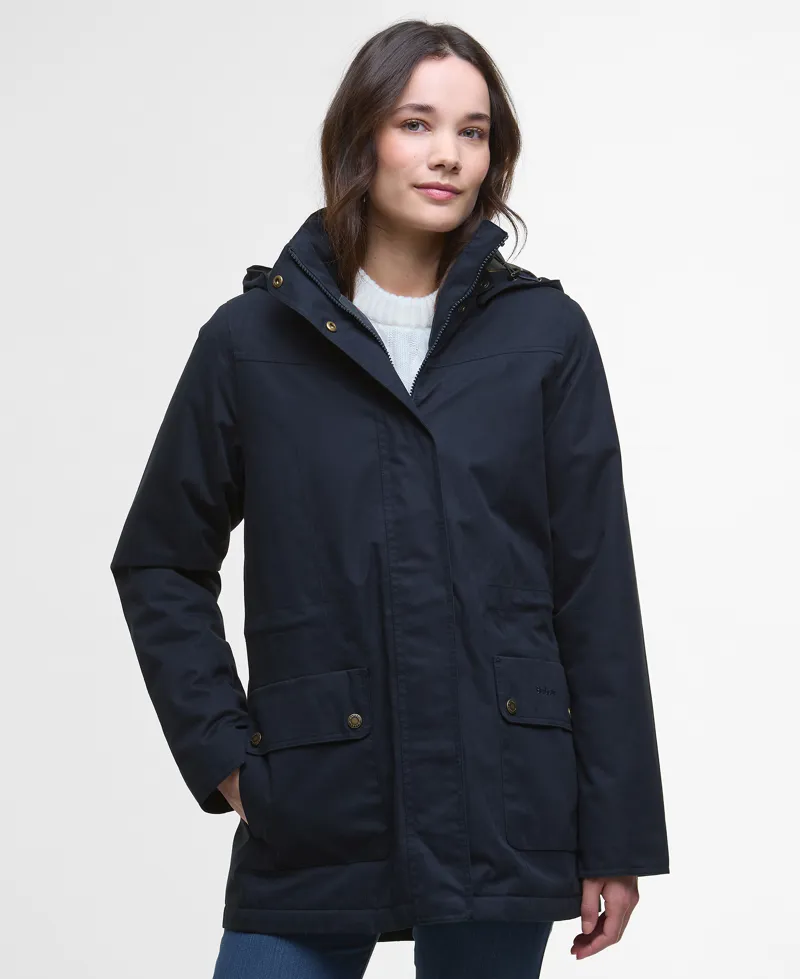 Barbour Ladies Buttercup Waterproof Jacket Deep Navy/Classic