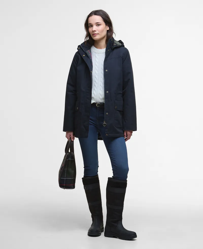 Barbour Ladies Buttercup Waterproof Jacket Deep Navy/Classic-2