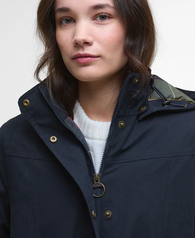 Barbour Ladies Buttercup Waterproof Jacket Deep Navy/Classic-4