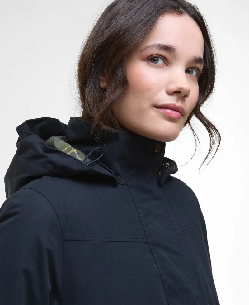 Barbour Ladies Buttercup Waterproof Jacket Deep Navy/Classic-5