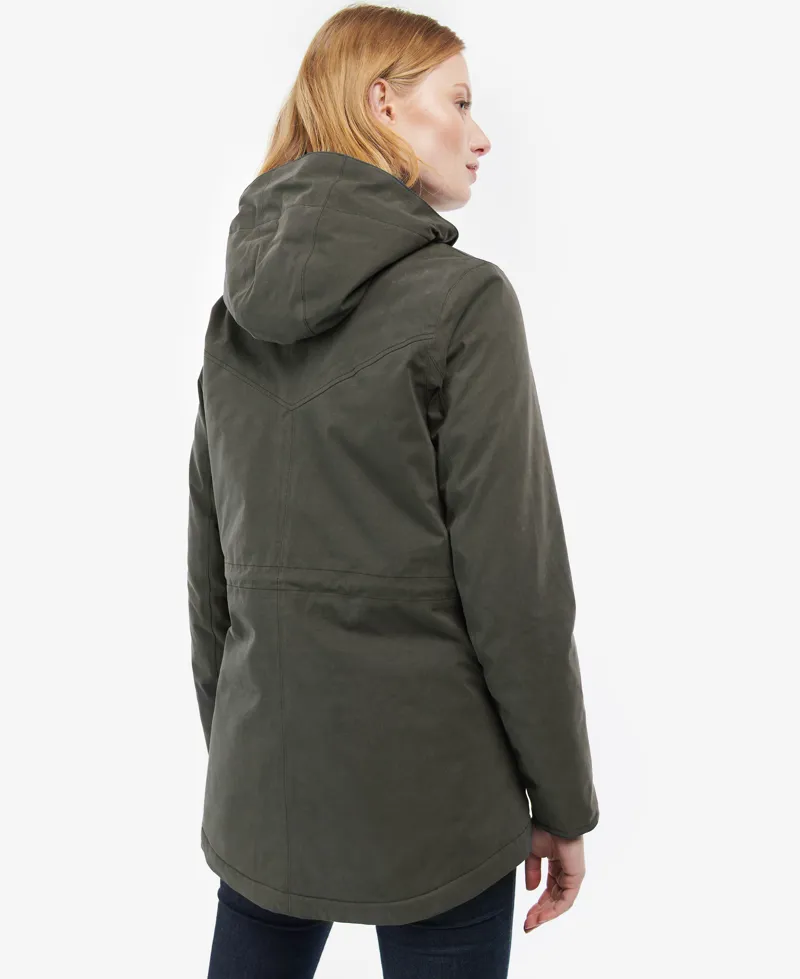 Barbour Ladies Buttercup Waterproof Jacket Olive/Classic-2