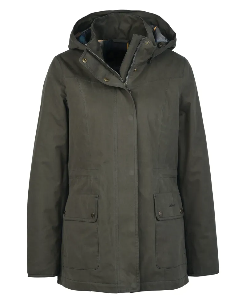 Barbour Ladies Buttercup Waterproof Jacket Olive/Classic