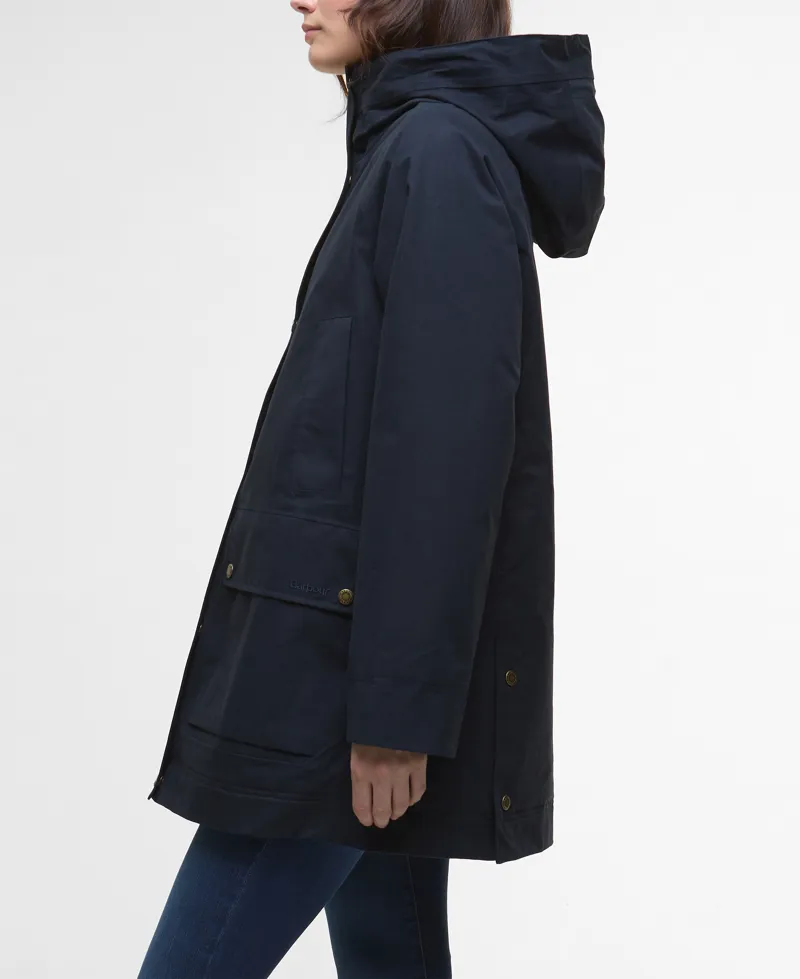 Barbour Women's Winter Beadnell Waterproof Jacket Deep Navy/Classic Tartan-2