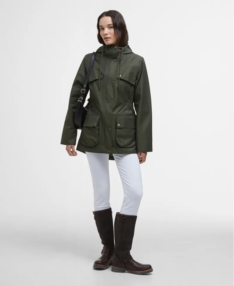 Barbour Womens Maple Waterproof Jacket Olive/Ancient Tartan-2