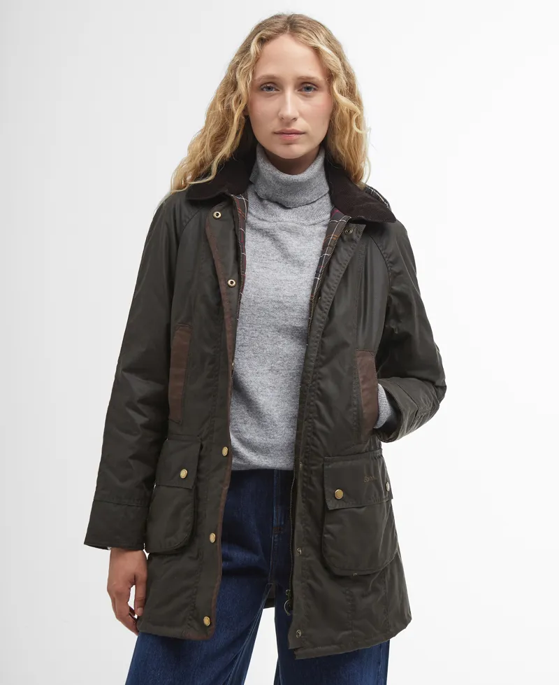 Barbour Ladies Bower Wax Jacket Olive Classic-10