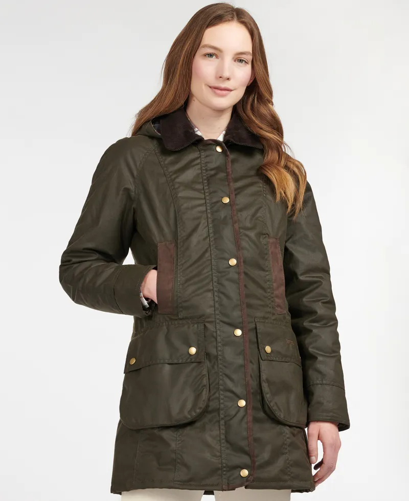 Barbour Ladies Bower Wax Jacket Olive Classic