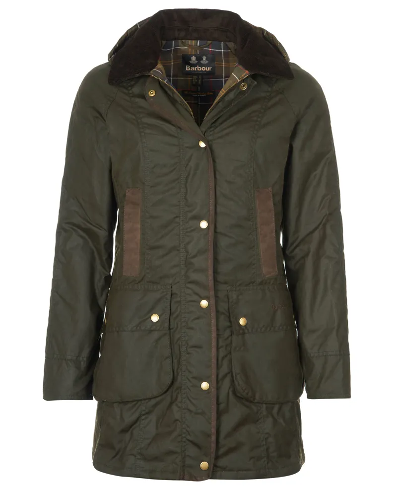 Barbour Ladies Bower Wax Jacket Olive Classic-4