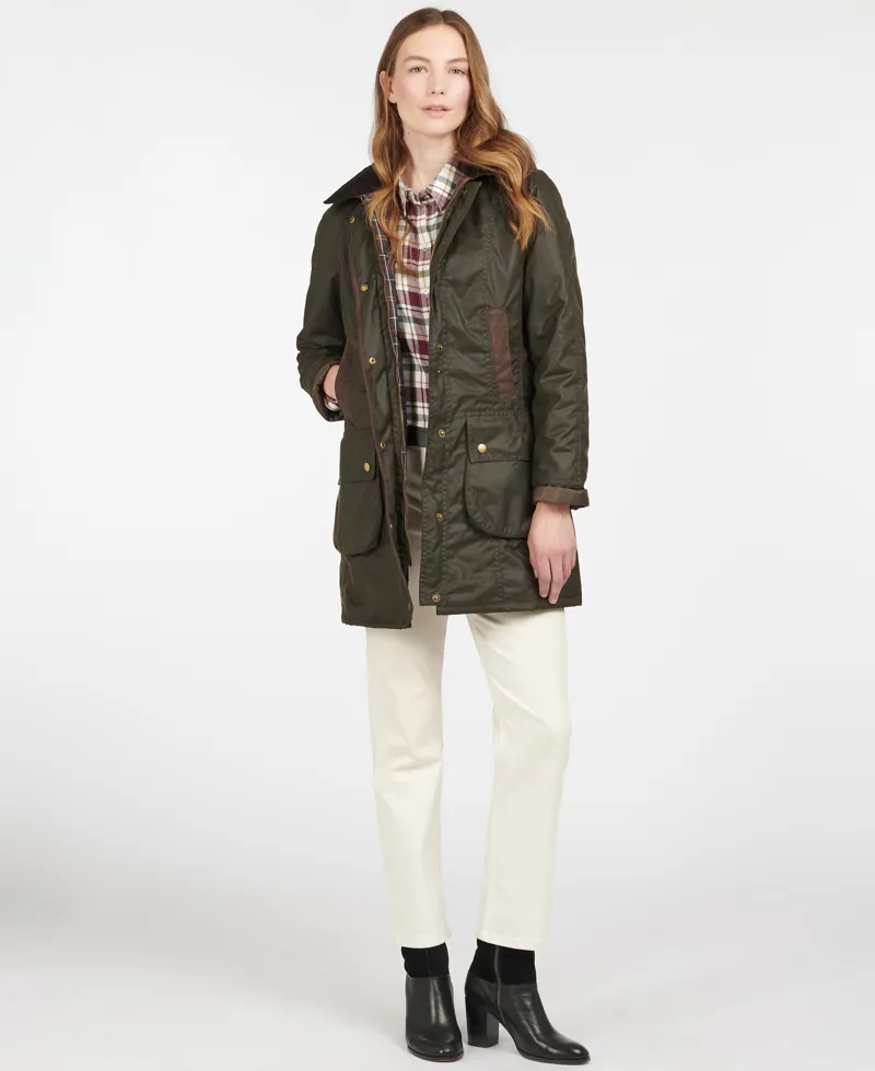 Barbour Ladies Bower Wax Jacket Olive Classic-1