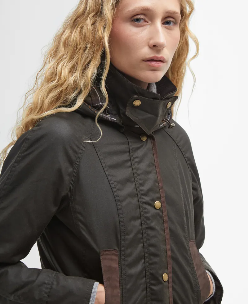 Barbour Ladies Bower Wax Jacket Olive Classic-8