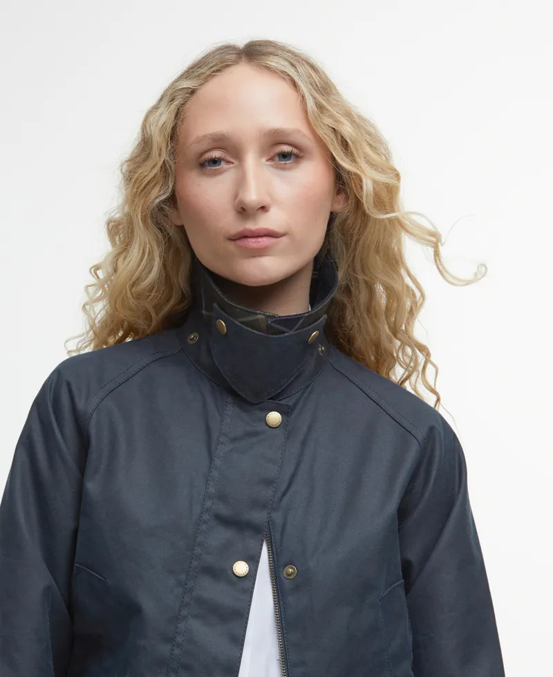 Barbour Women's Acorn Wax Jacket Navy-6