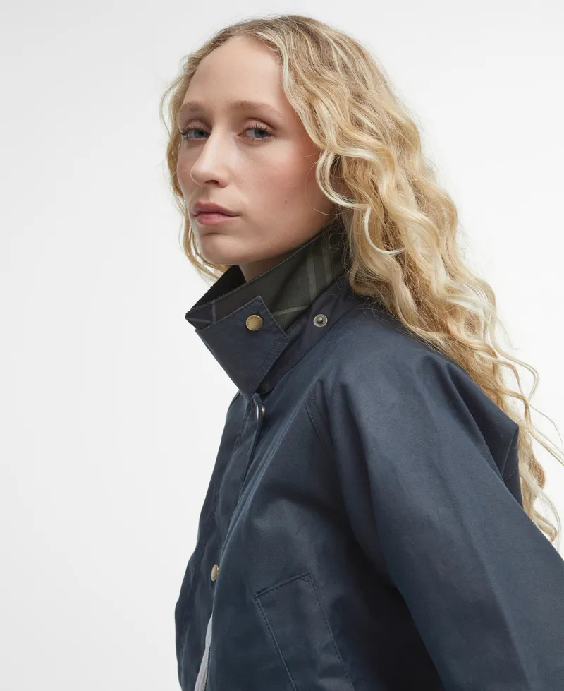 Barbour Women's Acorn Wax Jacket Navy-5