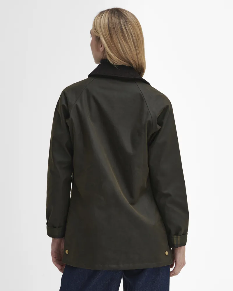 Barbour Ladies Acorn Wax Jacket Olive-5