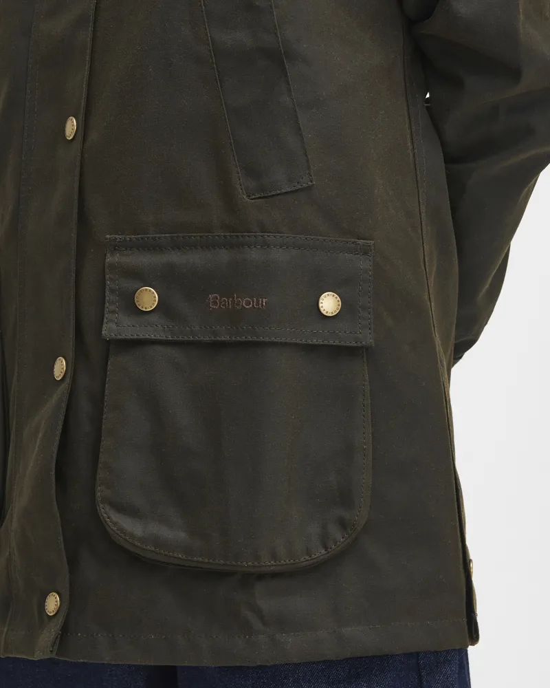 Barbour Ladies Acorn Wax Jacket Olive-7