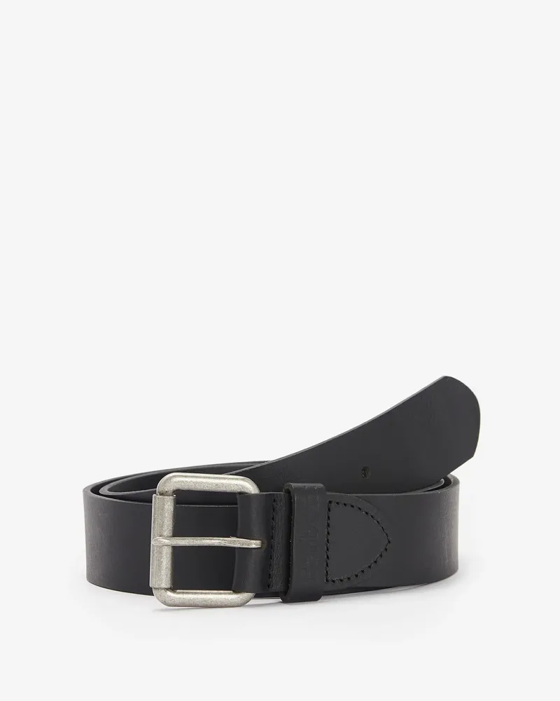 Barbour Mens Allanton Leather Belt Black