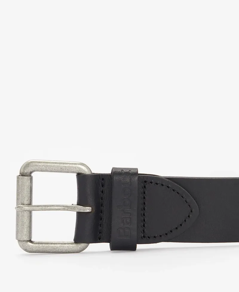 Barbour Mens Allanton Leather Belt Black-1