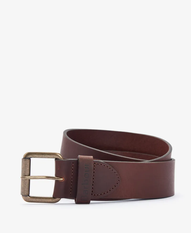 Barbour Mens Allanton Leather Belt Brown