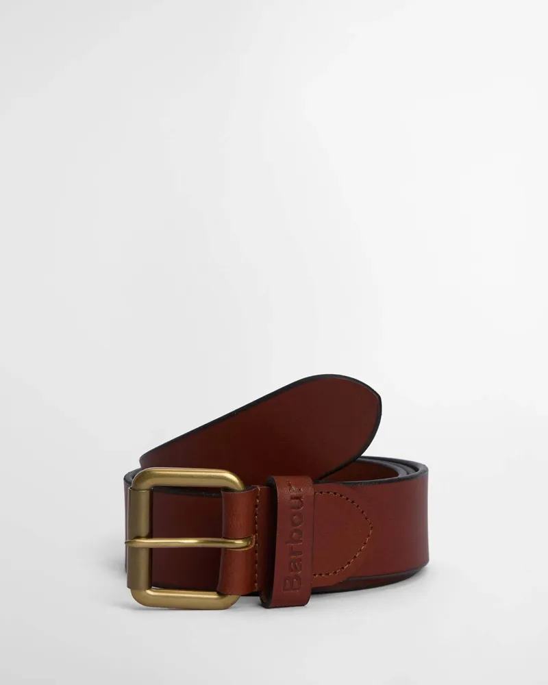 Barbour Mens Allanton Leather Belt Tan