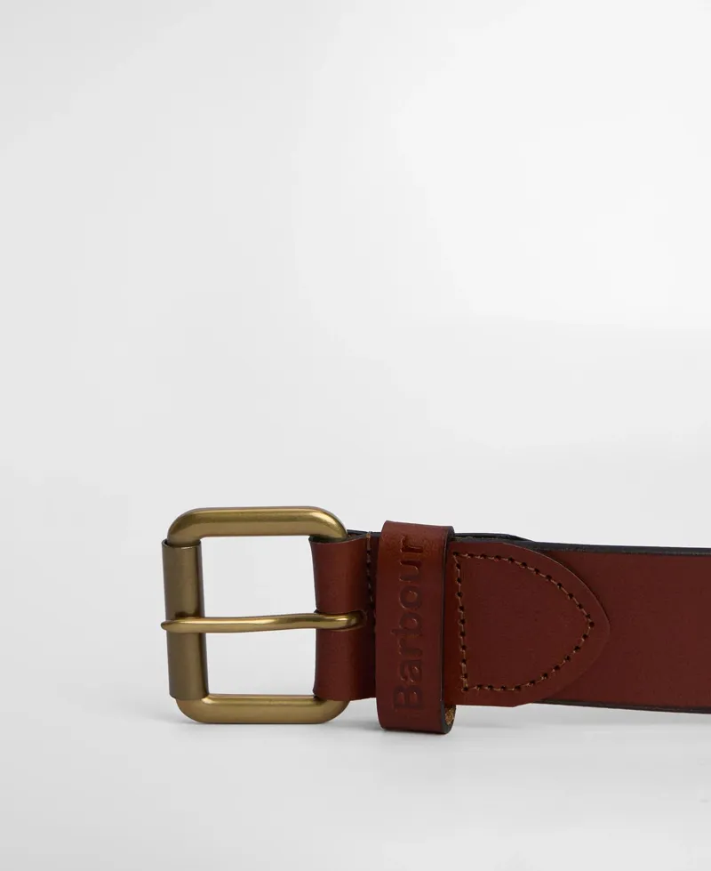 Barbour Mens Allanton Leather Belt Tan-1