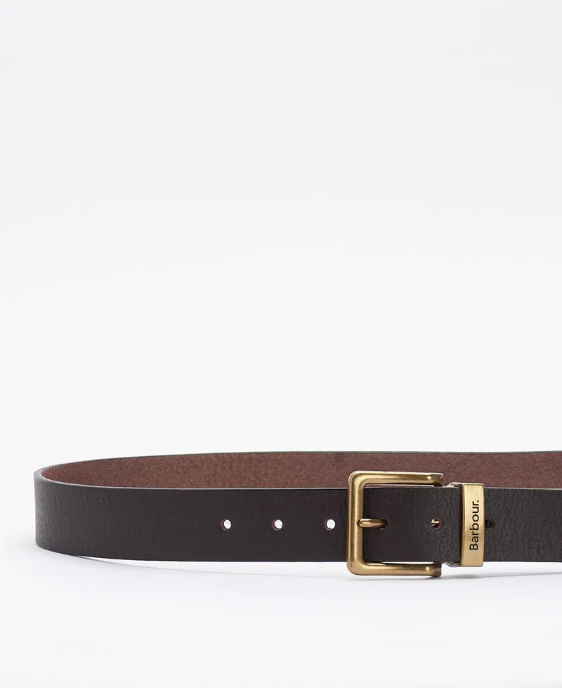 Barbour Blakely Leather Belt Dark Brown-2