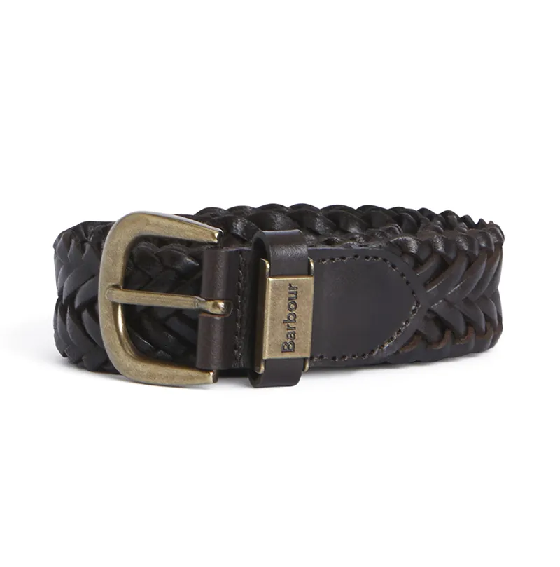 Barbour Redshore Leather Belt Coffee Bean Brown