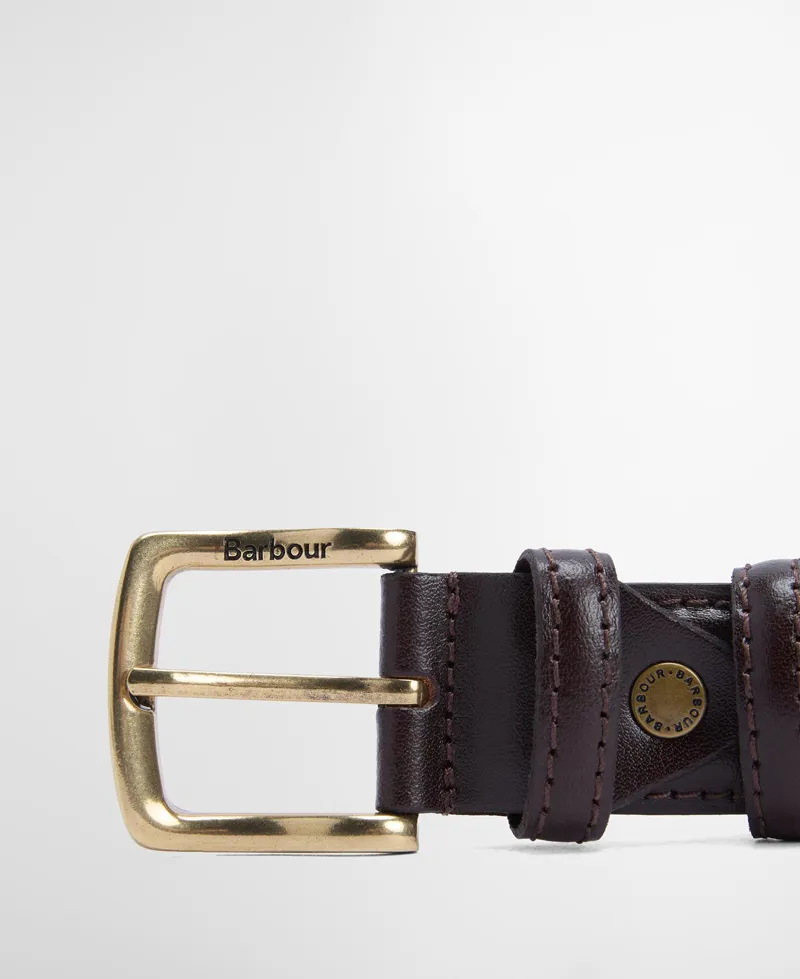 Barbour Clyde Belt Dark Brown-1